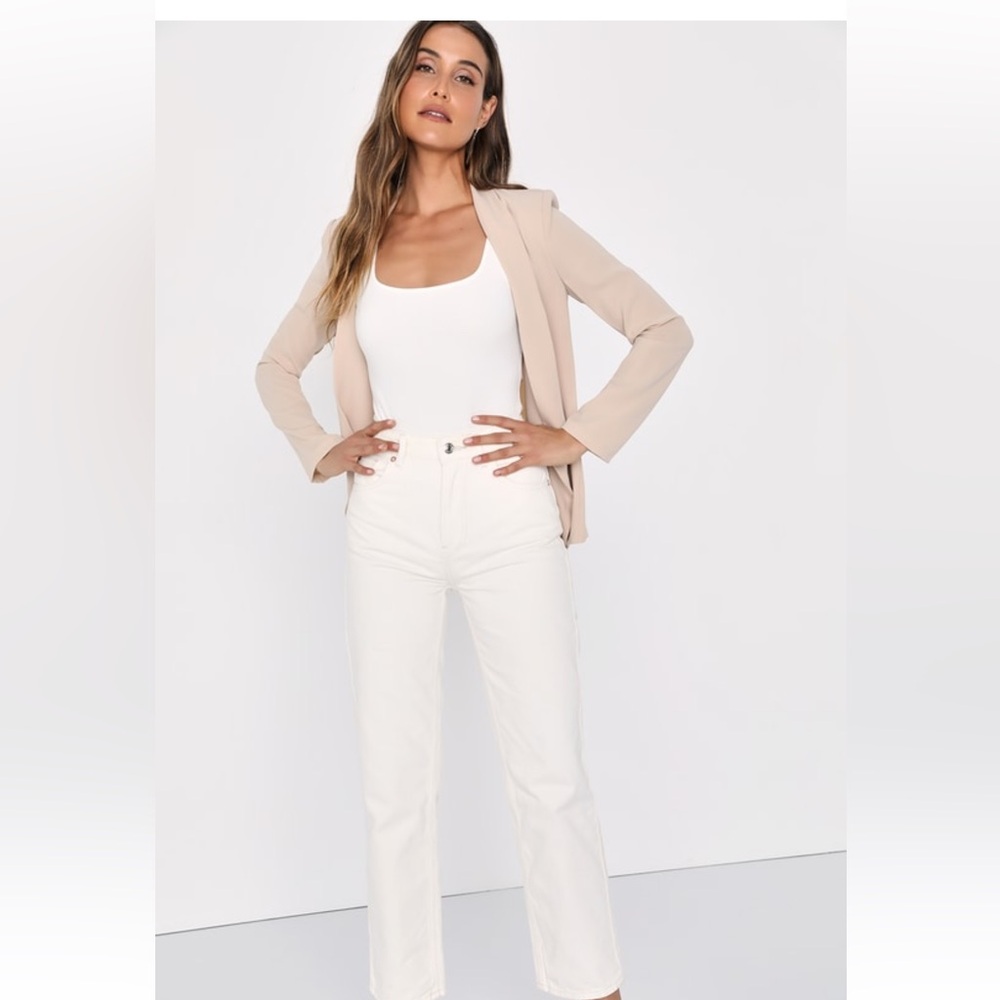 ✨📋 Lulu’s Miss Punctuality Taupe Lightweight Blazer - S📋✨ - Picture 5 of 11